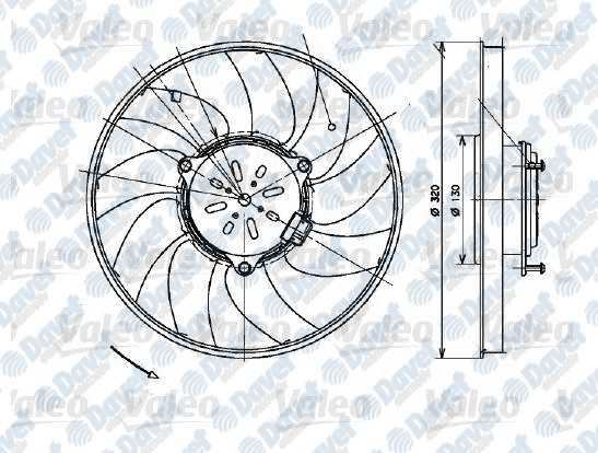 VALEO 696082 Fan Motoru 12v Ø320 Vw Crafter 2.5tdi -11 Sprinter
